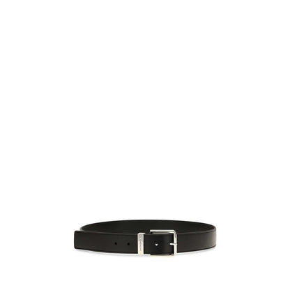 Belt by Givenchy for men in bos taurus calfskin leather black, silver & signature features a bohemian chic silhouette, showcasing the bohemian chic Bos Taurus Calfskin Leather Belt design with a sophisticated bohemian chic finish.