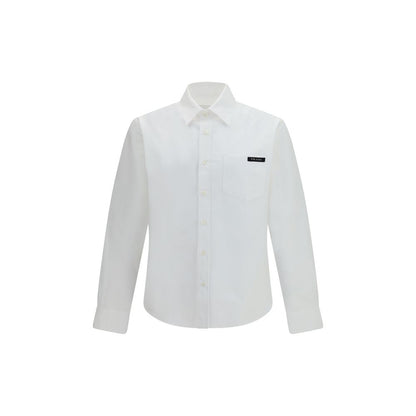 Dress Shirt by Prada for men in cotton pearl, white & signature showcases a sublime silhouette, artfully detailed with a sublime and for a sophisticated, sublime finish.