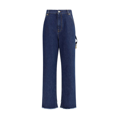 Jeans by Darkpark for women in denim cotton blue & gold presents a refined pantology silhouette, artfully defined by a refined pantology regular-fit, long, and a sophisticated .
