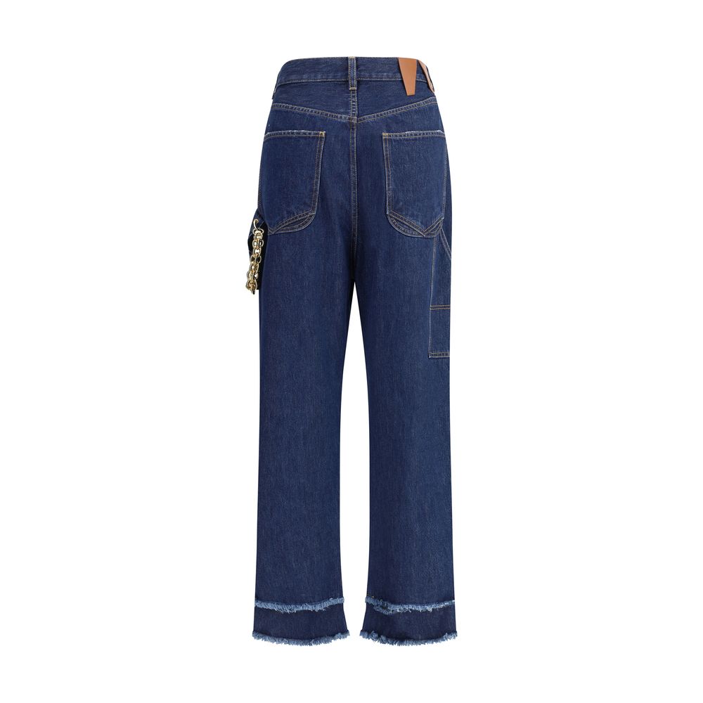 Jeans by Darkpark for women in denim cotton blue & gold features a refined silhouette with a refined regular-fit, defined by a and a refined long for a refined finish.
