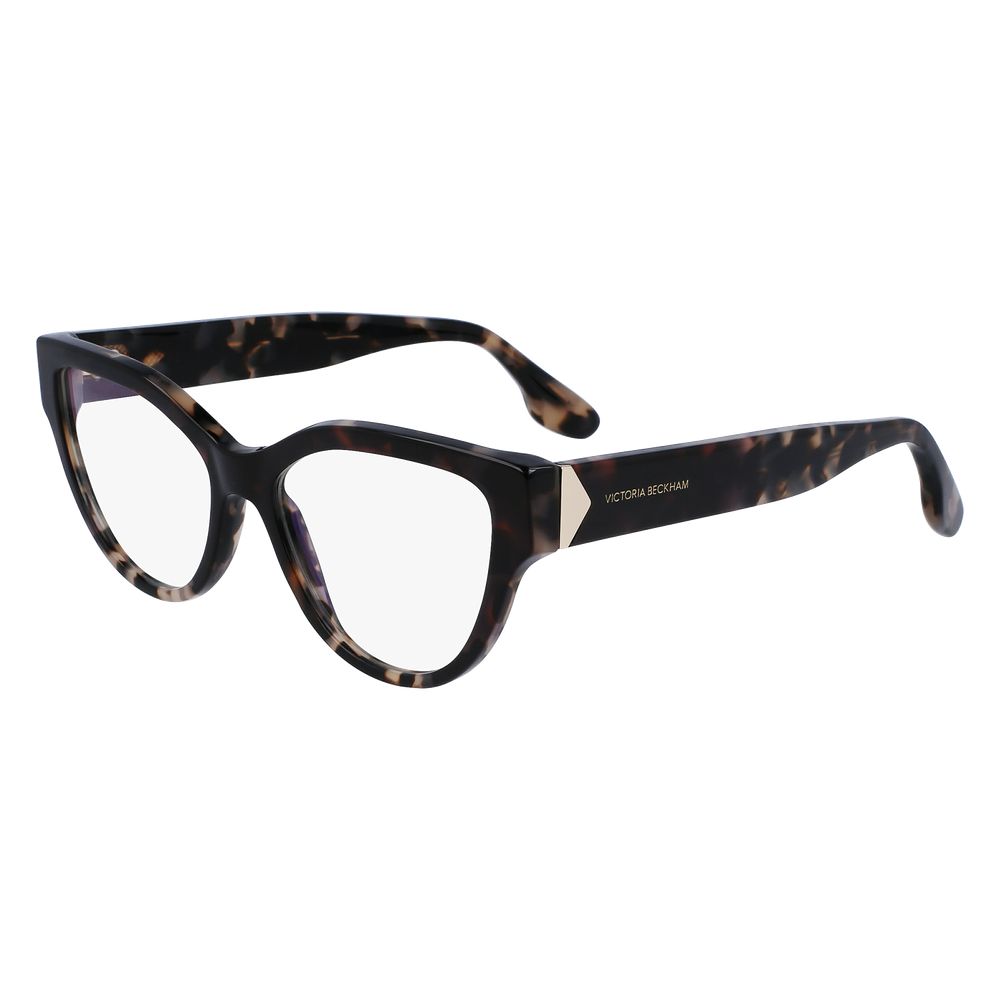 Eyeglasses Frames by Victoria Beckham for women in plastic black showcases a refined full-frame frame design with a refined black coloured frame finish for a refined and sophisticated look.