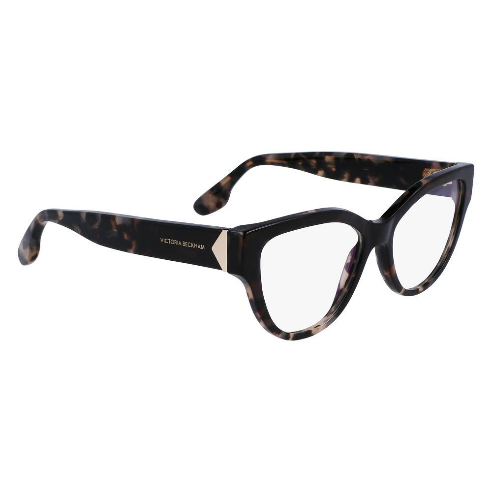 Eyeglasses Frames by Victoria Beckham for women in plastic black features an refined silhouette, showcasing the refined black coloured frame and sophisticated full-frame frame design.