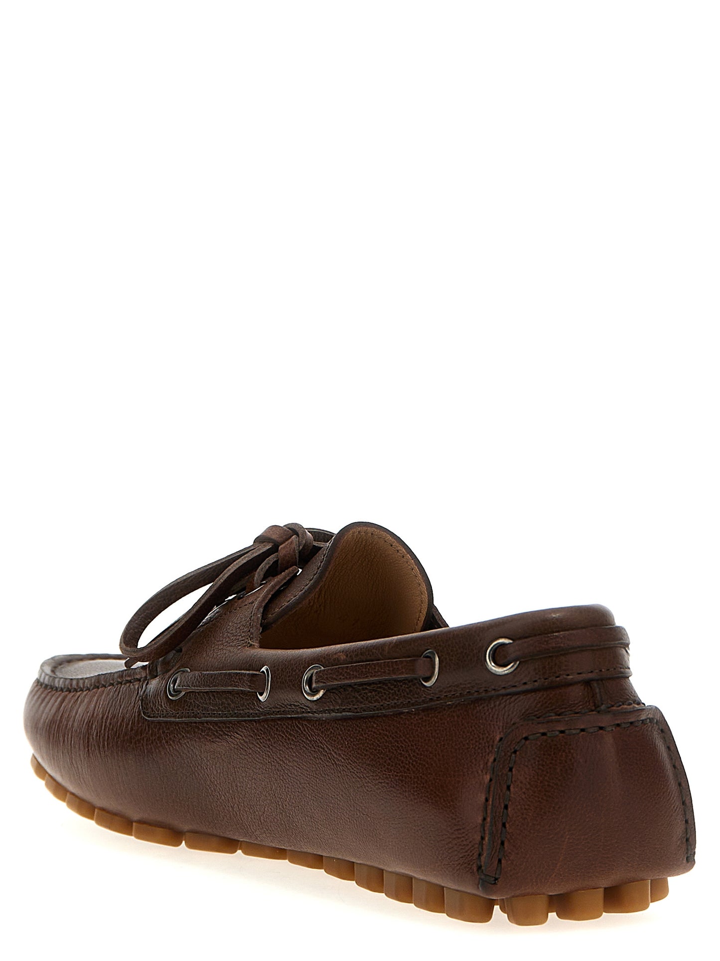 Loafer Slip-On Lace-Up Shoes by Valentino Garavani for men in buffalo leather brown & signature showcases a resplendent V Logo Men's Buffalo Leather Loafer Slip-On Lace-Up Shoes aesthetic, defined by its resplendent and elegant .