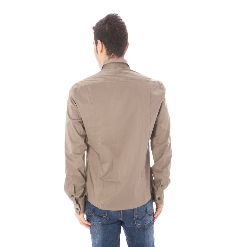 Shirt by Costume National for men in stretch polyamide cotton green features an polished silhouette, showcasing a sophisticated and detail for a truly polished finish.