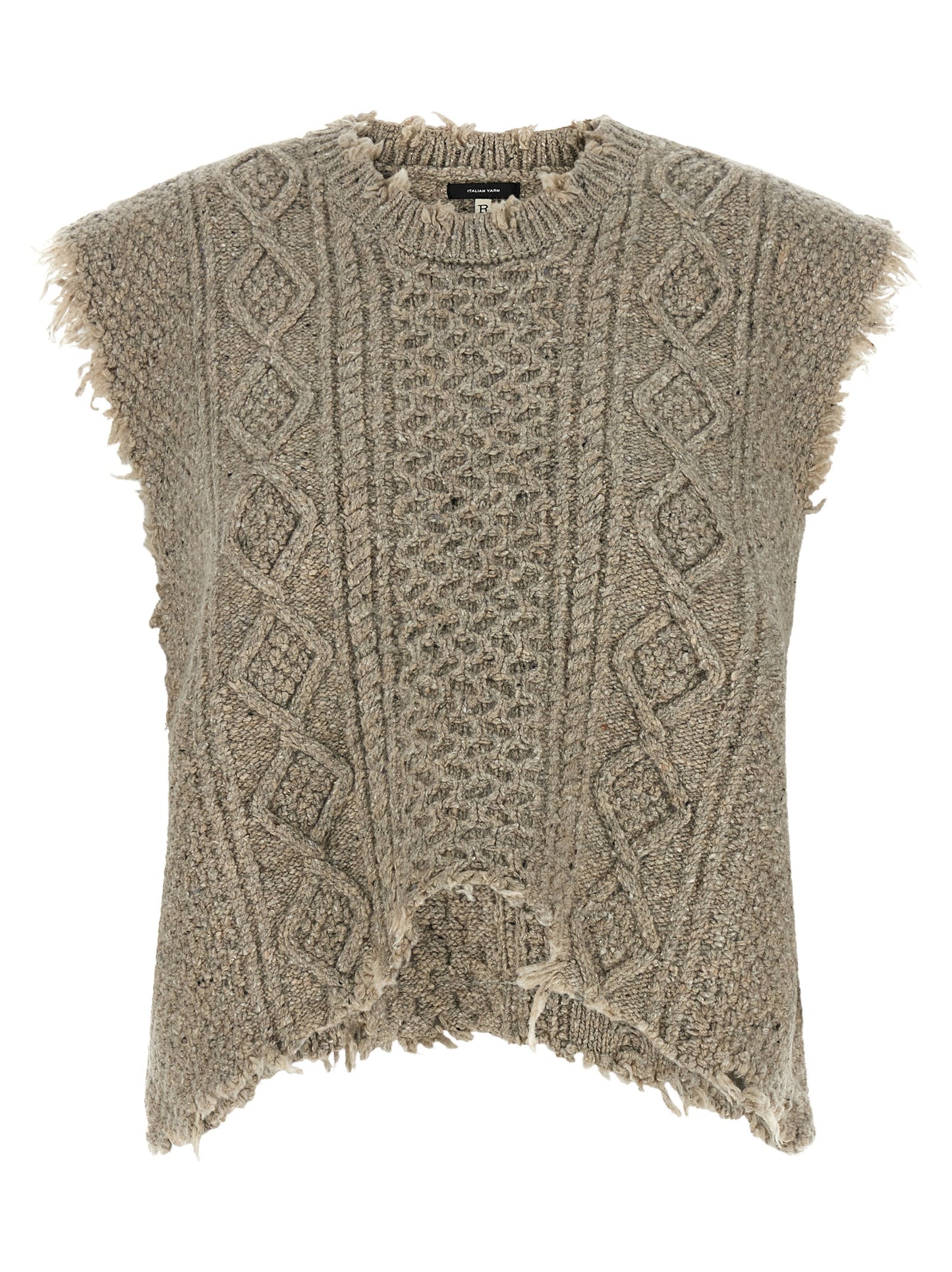Vest by R13 for women in polyamide viscose wool gray & patterned features an contemporary silhouette, showcasing refined and a contemporary for a sophisticated layered look.