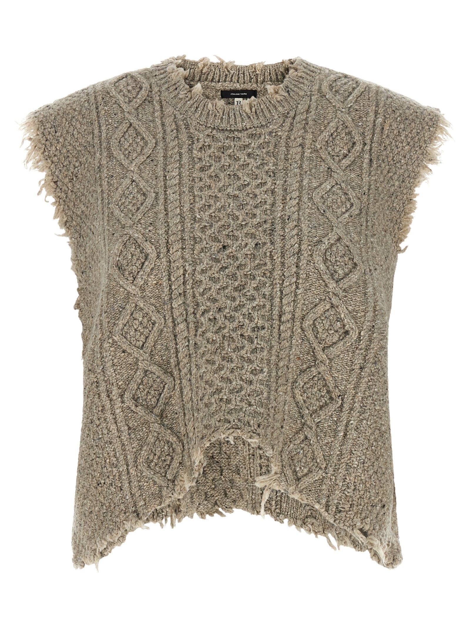 Vest by R13 for women in polyamide viscose wool gray & patterned features an contemporary silhouette, showcasing refined and a contemporary for a sophisticated layered look.