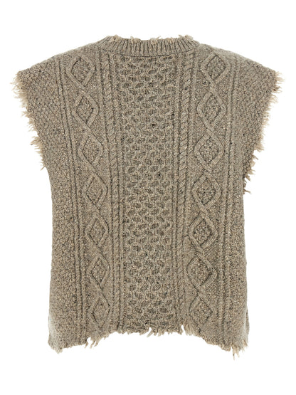 Vest by R13 for women in polyamide viscose wool gray & patterned features an contemporary silhouette, showcasing refined and a contemporary for a sophisticated layered look.