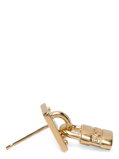 Earrings by Chloé for women in suede calfskin leather gold & signature showcases a enchanting silhouette, artfully incorporating the intricate seen in the Paddington Women's Gold Brass Earrings.