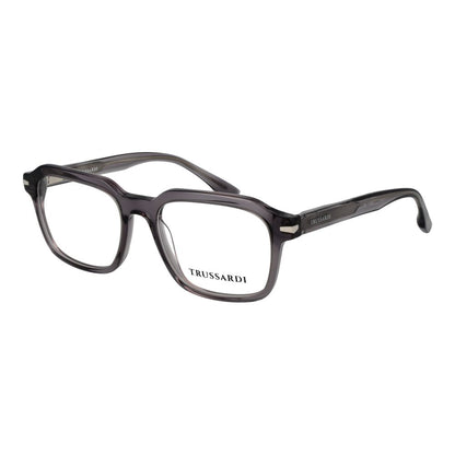 Eyeglasses Frames by Trussardi for men in acetate gray features a refined silhouette, showcasing a refined gray coloured frame and full-frame frame design for a sophisticated, premium look.