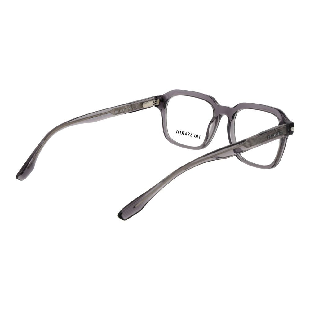 Eyeglasses Frames by Trussardi for men in acetate and gray showcases an refined full-frame frame design featuring a sophisticated gray coloured frame for an refined and refined aesthetic.