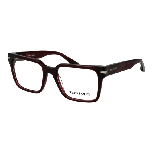 Eyeglasses Frames by Trussardi for men in acetate burgundy showcases a refined full-frame frame design with a refined burgundy coloured frame finish for a refined and sophisticated look.