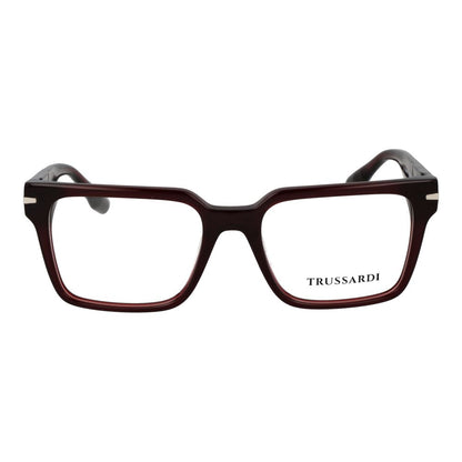 Eyeglasses Frames by Trussardi for men in acetate burgundy features an refined silhouette, showcasing the refined burgundy coloured frame and sophisticated full-frame frame design.
