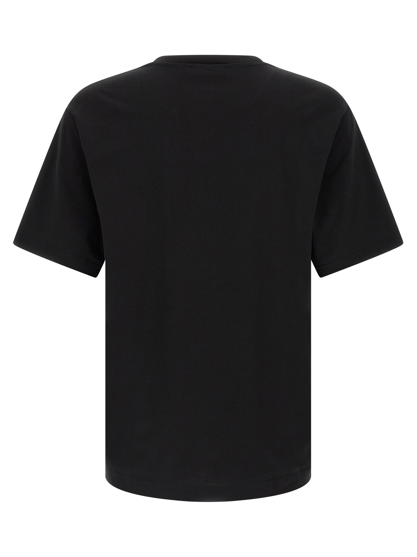 T-Shirt by Dolce & Gabbana for men in cotton black showcases a chic silhouette, artfully detailed with a chic crew neckline and for a chic finish.