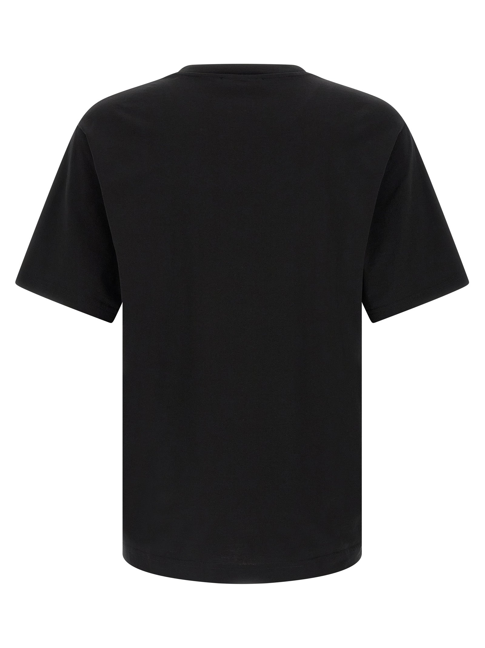 T-Shirt by Dolce & Gabbana for men in cotton black showcases a chic silhouette, artfully detailed with a chic crew neckline and for a chic finish.