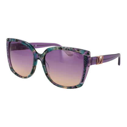 Marciano by Guess Square Mirrored Medium-Tint Acetate Sunglasses - Purple
