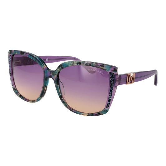 Marciano by Guess Square Mirrored Medium-Tint Acetate Sunglasses - Purple