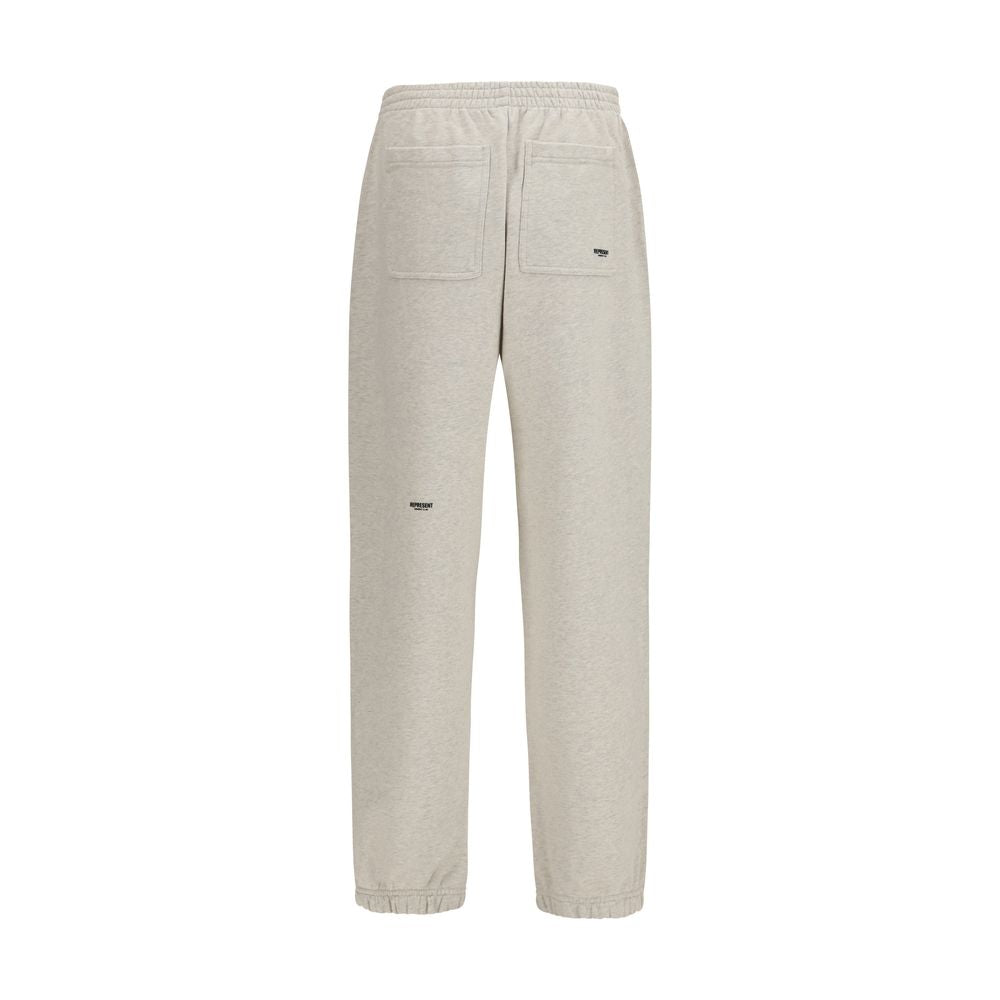Jogger Sweatpants by Represent for men in cotton beige features a athletic relaxed-fit, regular-fit & wide with a and long, showcasing athletic for a sophisticated performance look.