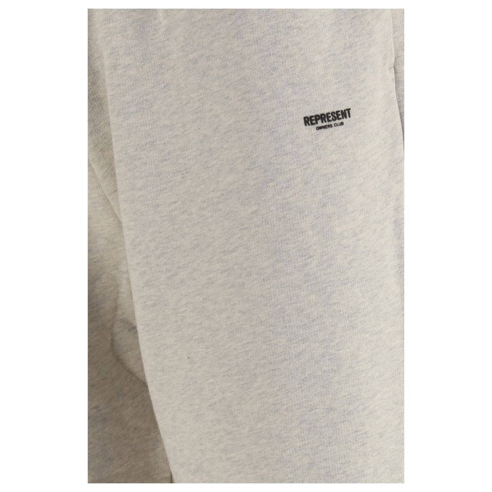 Jogger Sweatpants by Represent for men in cotton beige features an sporty relaxed-fit, regular-fit & wide with a and long, showcasing sporty .