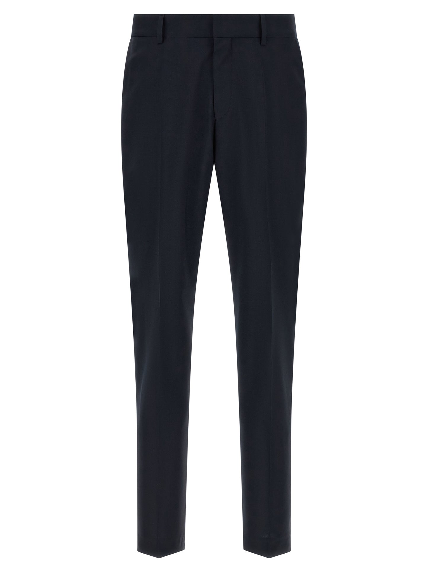 Pant Suit by Hugo Boss for men in virgin wool blue presents a sublime silhouette, showcasing a sophisticated and a sublime slim that exemplifies modern elegance.