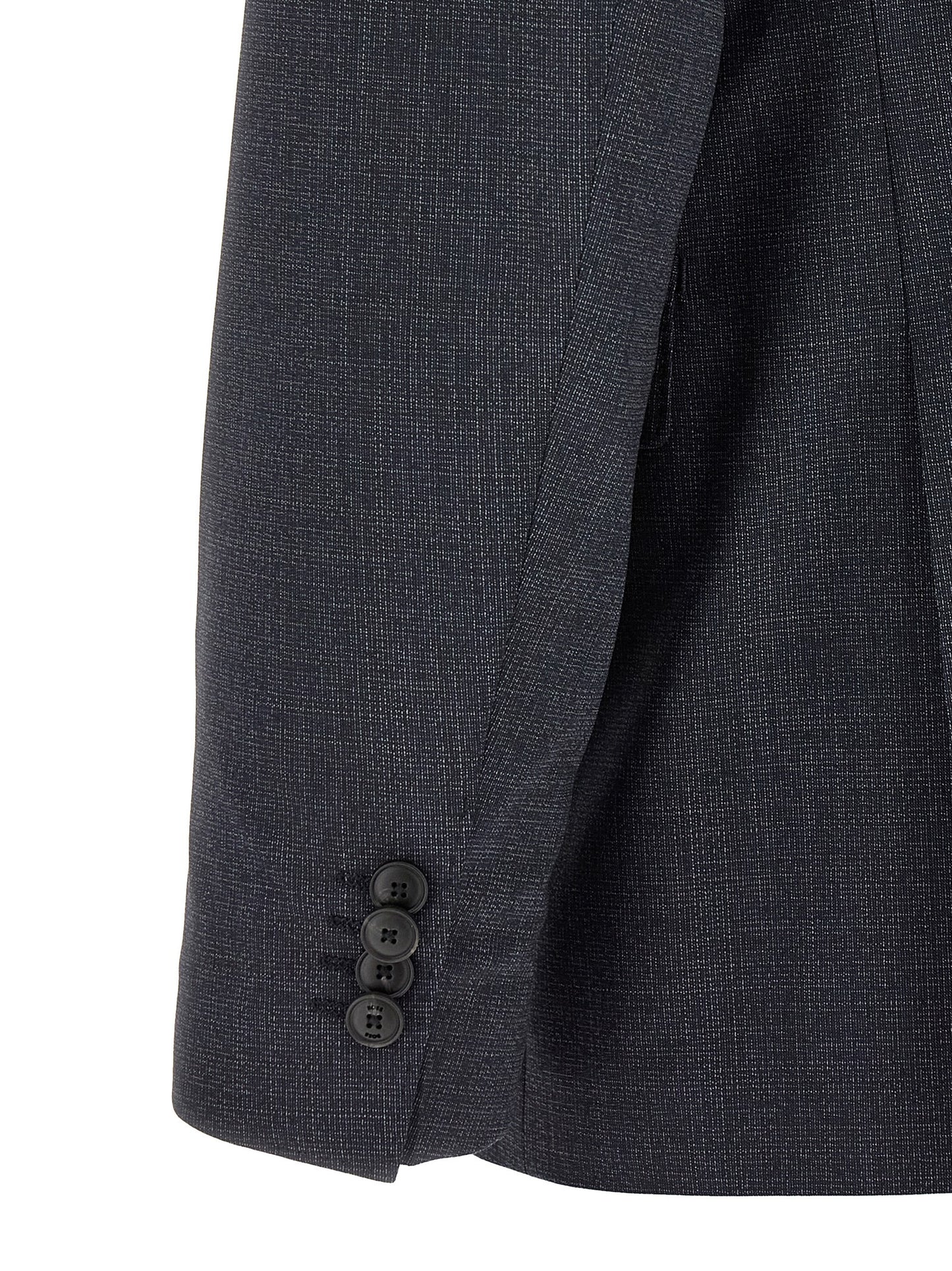 Pant Suit by Hugo Boss for men in polyester & virgin wool blue & gray presents a sublime silhouette, showcasing a sophisticated and a sublime that exemplifies modern elegance.