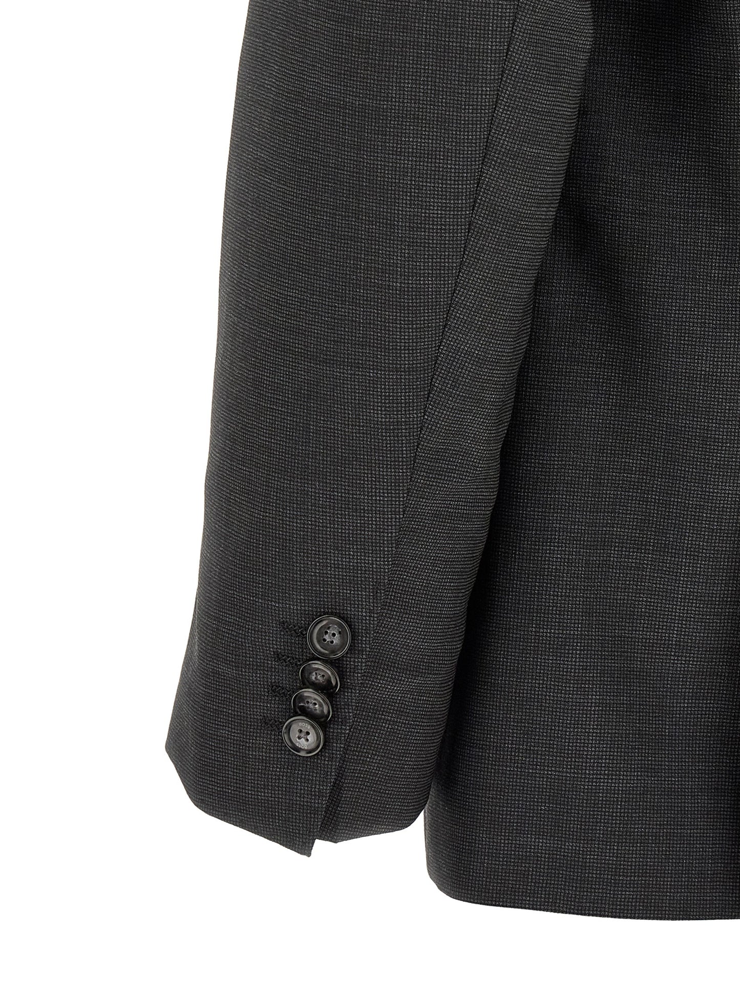 Pant Suit by Hugo Boss for men in virgin wool gray presents a nuanced silhouette, showcasing a nuanced and nuanced straight & slim for an elevated aesthetic.