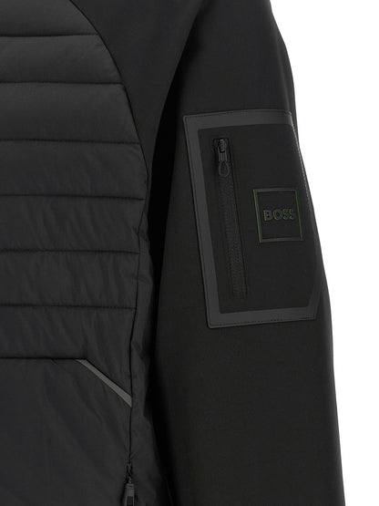 Sweatshirt Hoodie by Hugo Boss for men in elastane black features an avant-garde silhouette, showcasing a sophisticated and detail for a truly avant-garde finish.