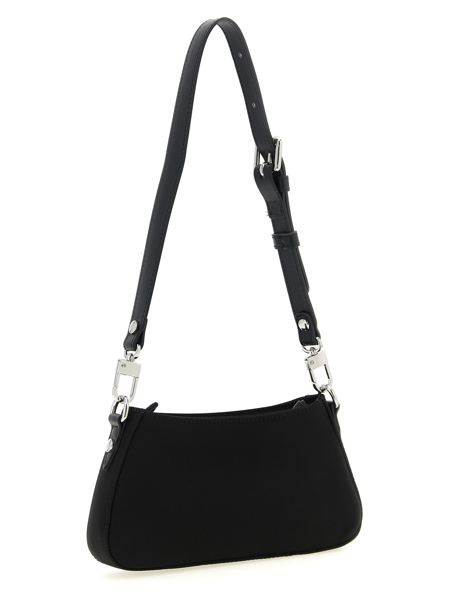 Shoulder Bag by Vivienne Westwood for women in poly viscose black, red & silver features a effortless chic silhouette with a secure zipper & buckle, ample , and versatile shoulder-strap & adjustable-strap for a effortless chic finish.