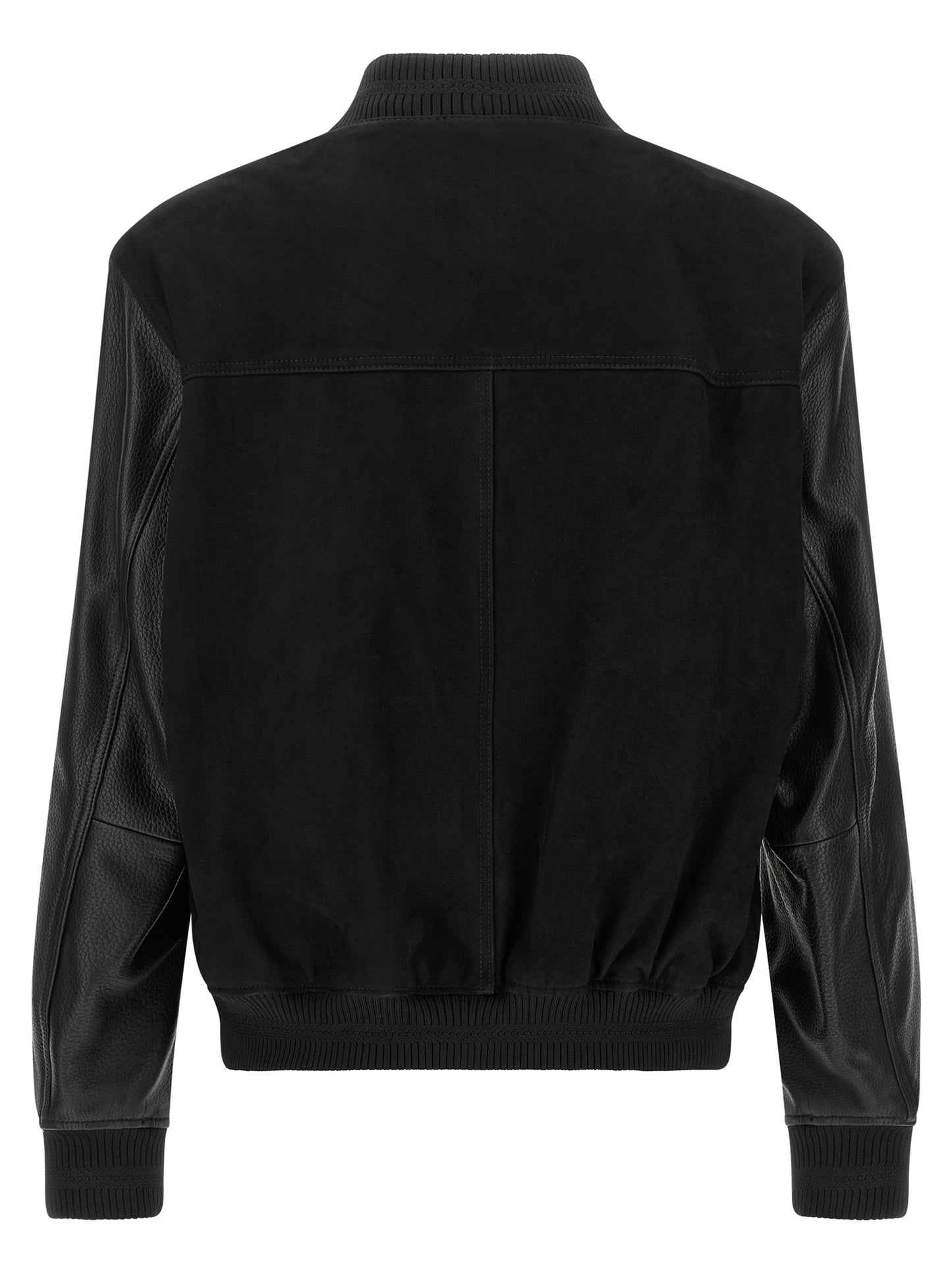 Bomber Jacket by Hugo Boss for men in polyester black, signature & monogram features a city-ready silhouette, detailed with and a city-ready .