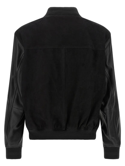 Bomber Jacket by Hugo Boss for men in polyester black, signature & monogram features a city-ready silhouette, detailed with and a city-ready .