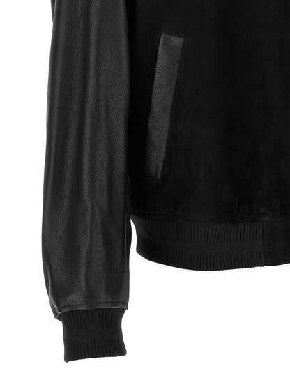 Bomber Jacket by Hugo Boss for men in polyester black, signature & monogram presents a effortlessly chic silhouette, showcasing a sophisticated and premium for a truly effortlessly chic finish.
