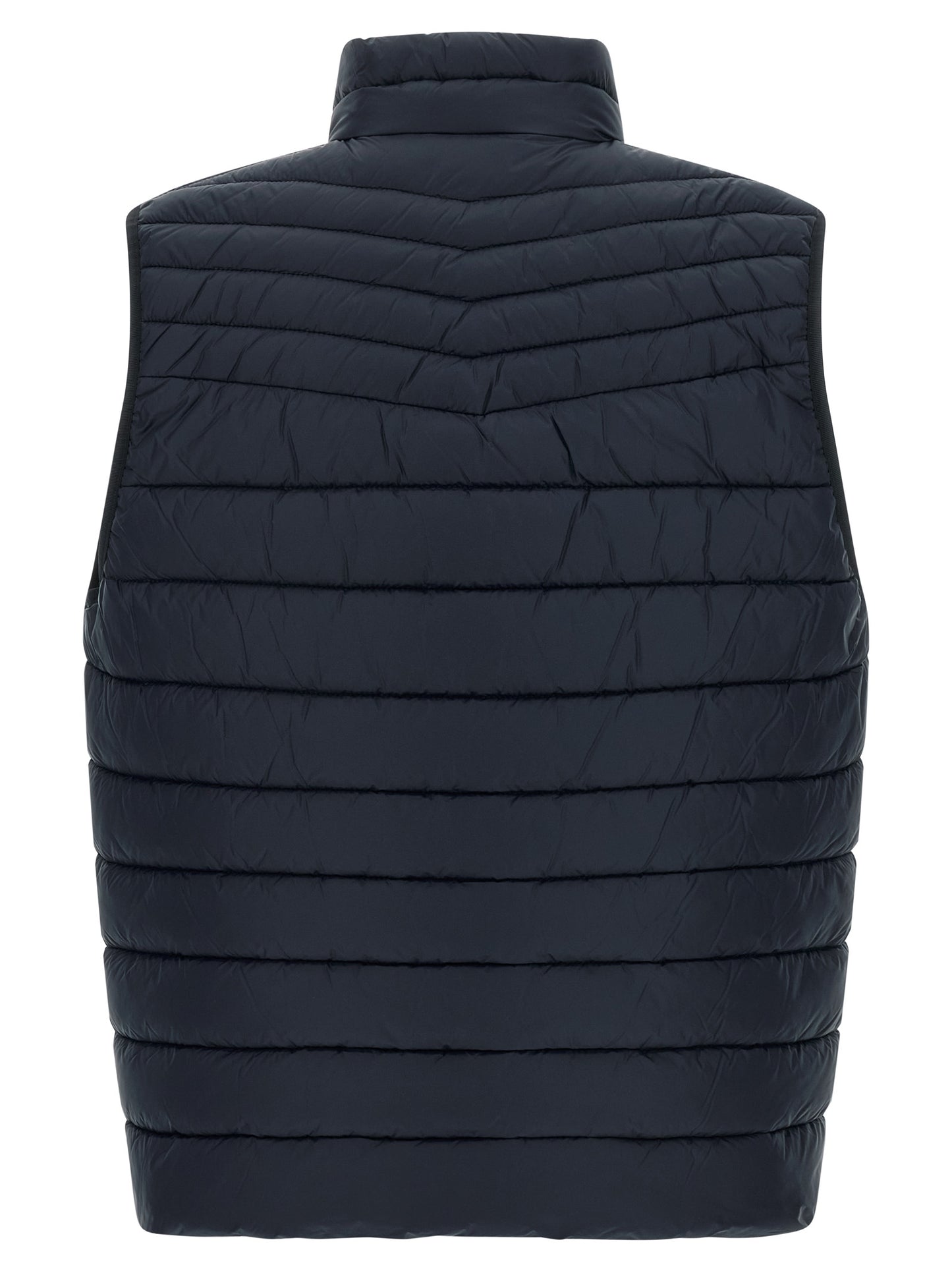 Vest by Hugo Boss for men in polyamide dark-blue features an on trend silhouette, showcasing a sophisticated high-neck neckline and premium pockets for a truly on trend finish.