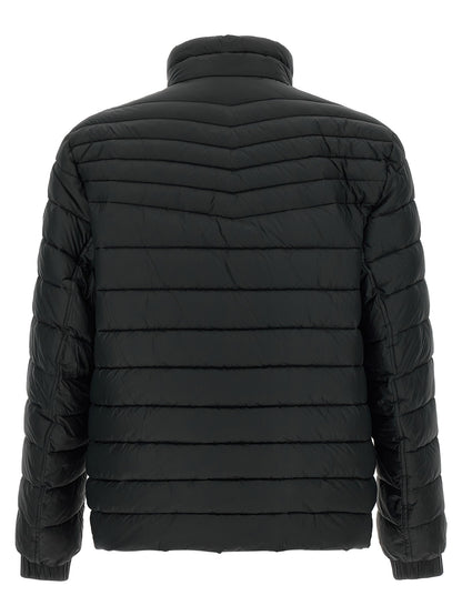 Puffer Jacket by Hugo Boss for men in polyamide black features an contemporary silhouette, showcasing a sophisticated high-neck neckline and contemporary pockets & insulated for a truly refined look.