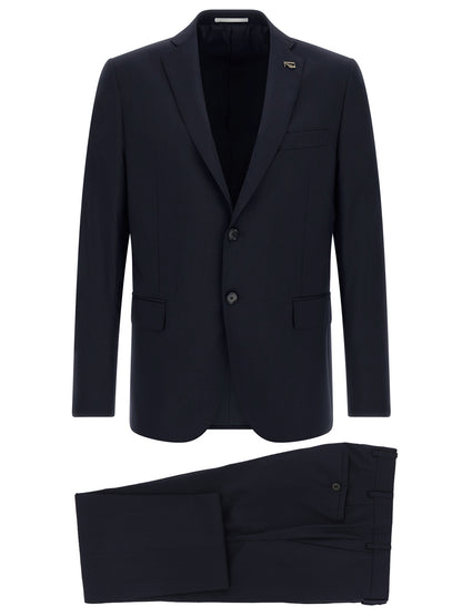 Pant Suit by Pal Zileri for men in wool navy features a tailored silhouette, showcasing a sophisticated and tailored for a refined, professional look.