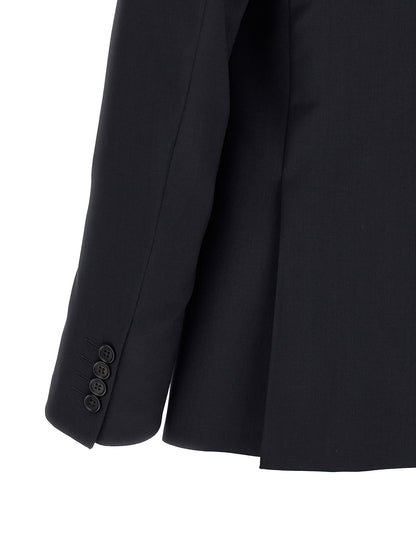 Pant Suit by Pal Zileri for men in wool navy showcases a sartorial silhouette, artfully detailed with a sophisticated and a sartorial for a refined, high-fashion aesthetic.