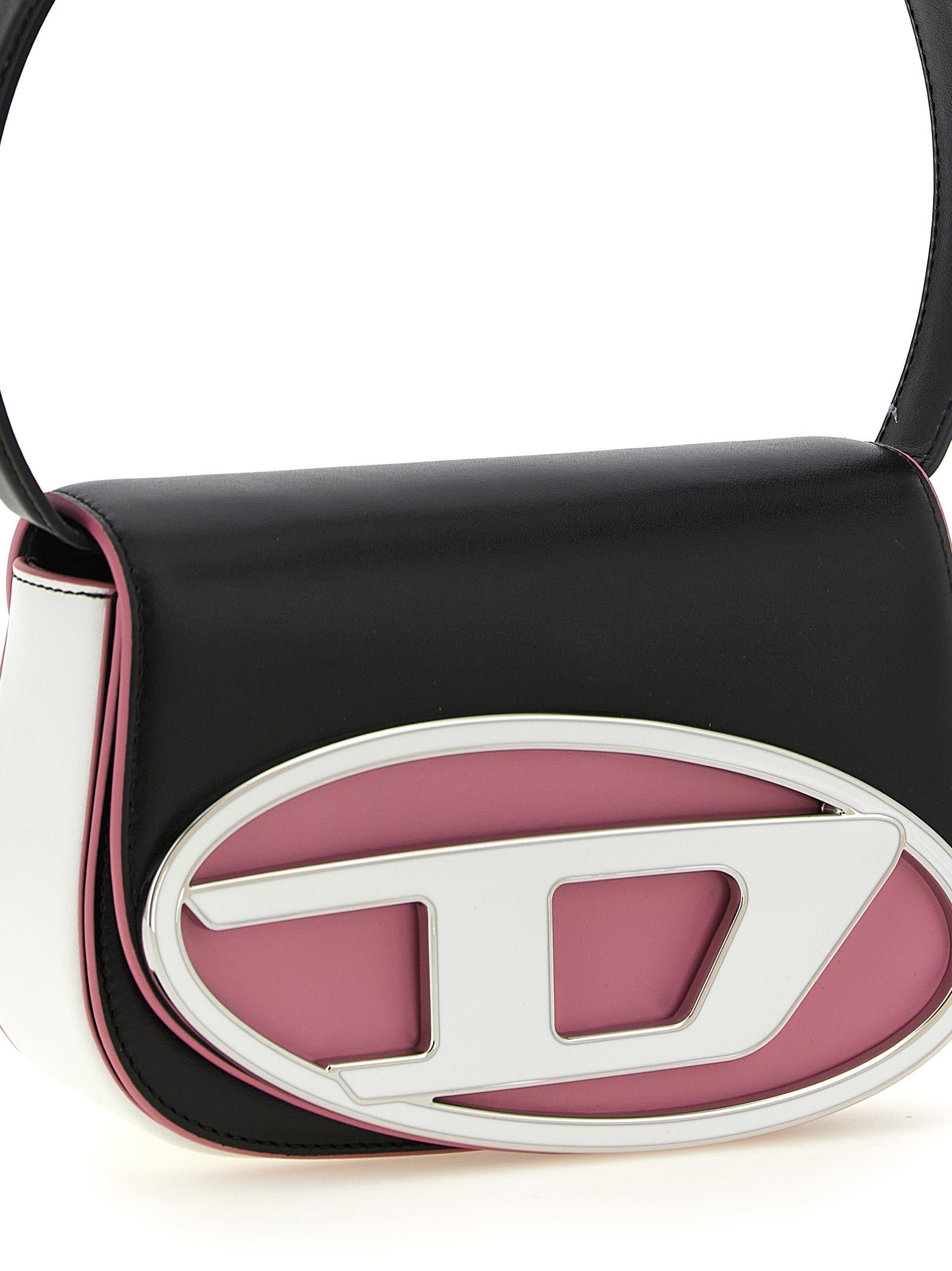 Compact Shoulder Oval Bag by Diesel for women in metal multicolor features a statuesque silhouette, showcasing a secure and statuesque with versatile shoulder-strap, handle & adjustable-strap for a statuesque finish.