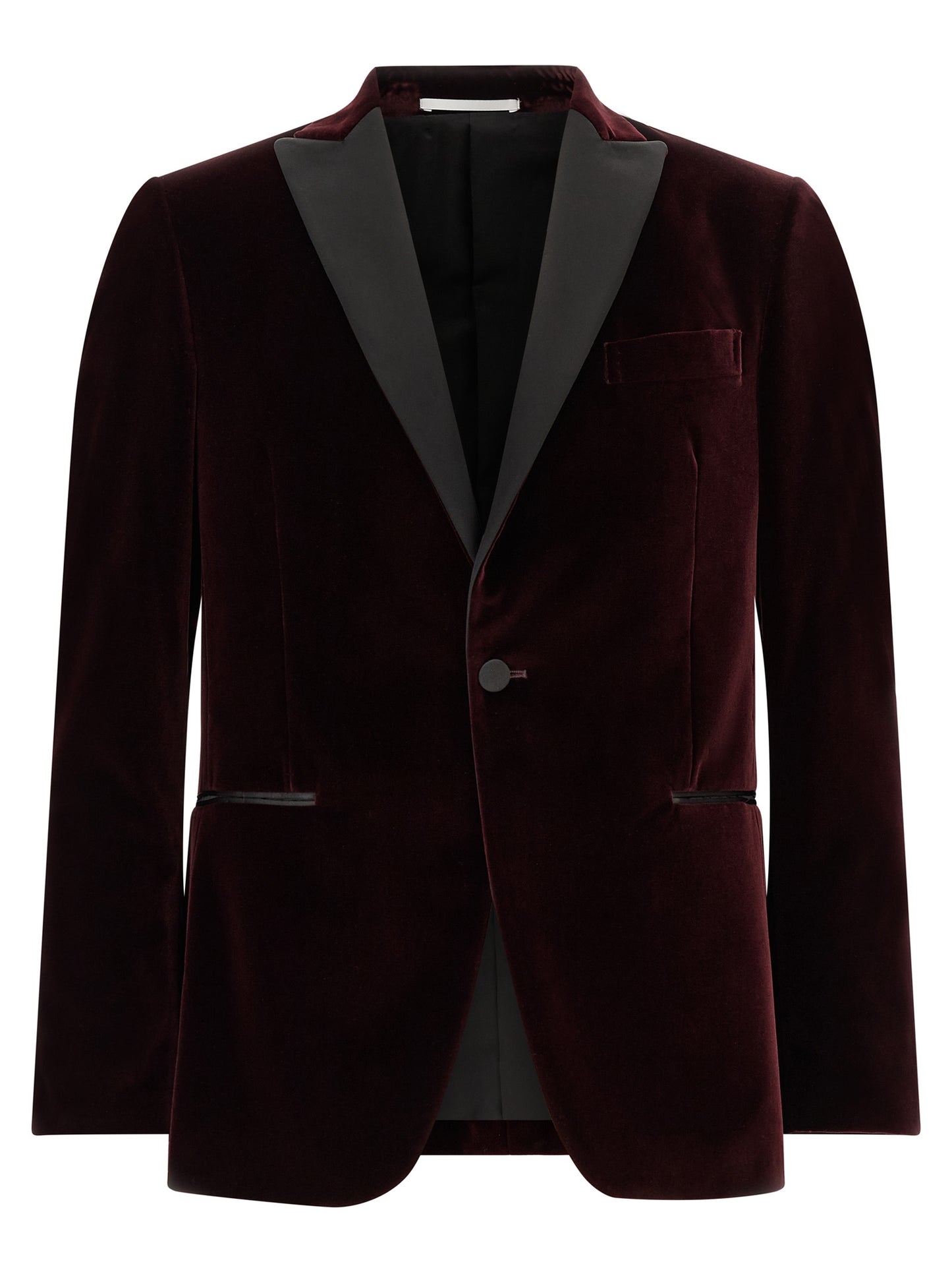Blazer by Pal Zileri for men in satin cotton velvet black & bordeaux features an stylish silhouette, showcasing a sophisticated and stylish for a truly stylish finish.