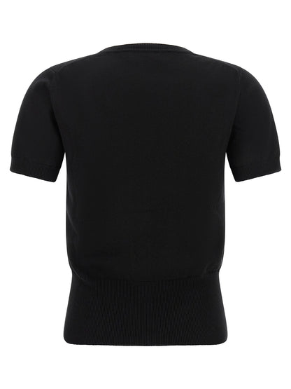 Cardigan by Vivienne Westwood for women in cashmere cotton blend black features an crisp silhouette, showcasing a sophisticated and detail for a truly crisp finish.