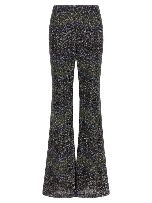 Trousers by Missoni for women in polyamide polyester & sequins multicolor features an sartorial silhouette, showcasing a precise flared and long with a sartorial for a refined look.