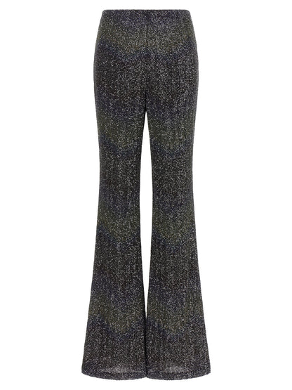 Trousers by Missoni for women in polyamide polyester & sequins multicolor features an on trend silhouette, showcasing a sophisticated flared with a long and for an on trend finish.