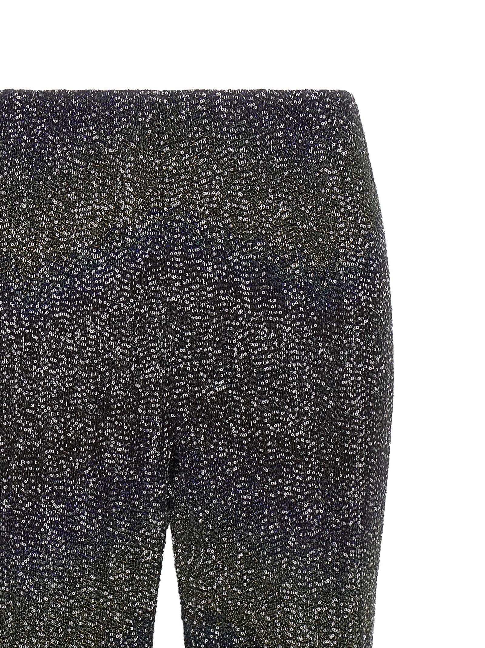 Trousers by Missoni for women in polyamide polyester & sequins multicolor presents a perennial silhouette, meticulously tailored with a flared cut, long finish, and an elegant .