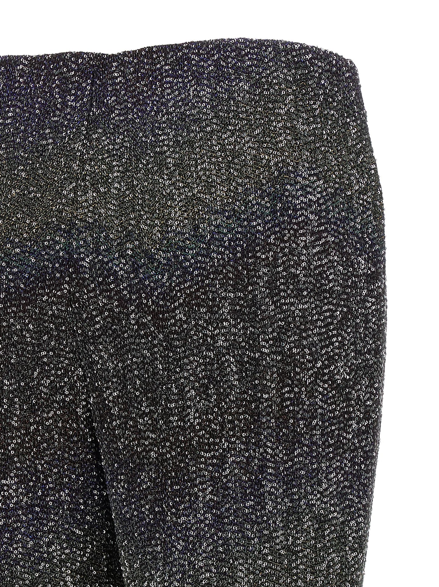 Trousers by Missoni for women in polyamide polyester & sequins multicolor features a sculptural silhouette, showcasing a sculptural flared and long with a sophisticated for a sculptural finish.
