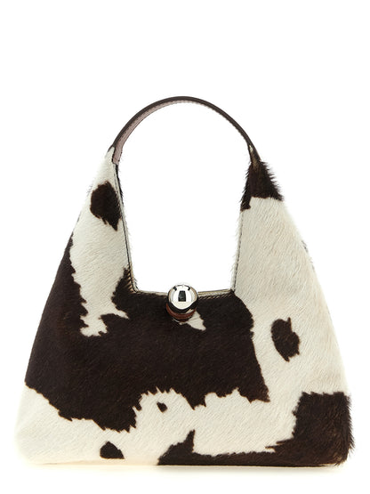 Small Trapeze Pouch Handbag by Marni for women in caiman leather brown, silver, white & print presents a ornamental silhouette, showcasing a secure , ample , and versatile handle for a ornamental finish.