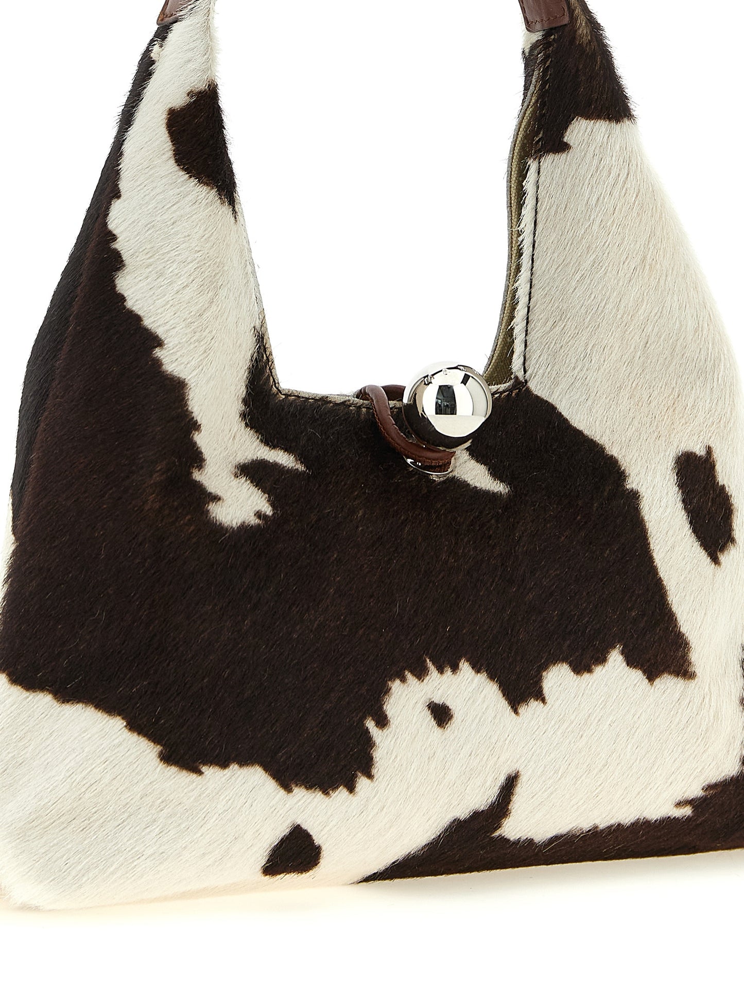 Small Trapeze Pouch Handbag by Marni for women in caiman leather brown, silver, white & print features a exquisite silhouette, showcasing a secure and exquisite with versatile handle for a exquisite finish.