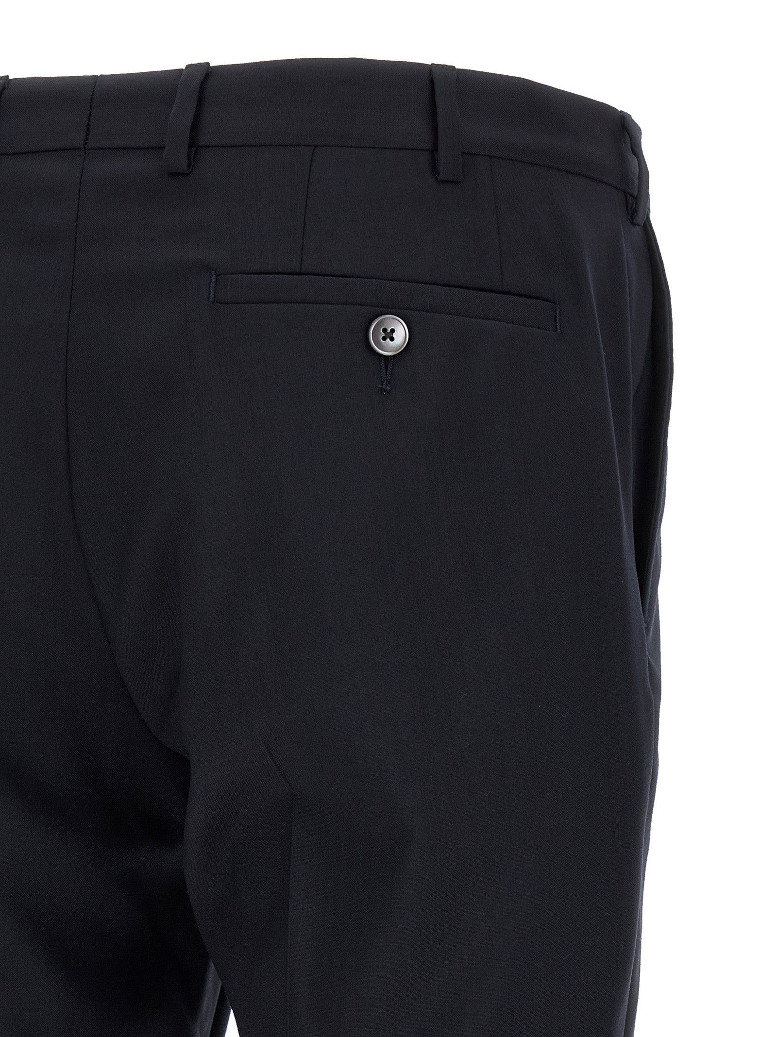 Pant Suit by Pal Zileri for men in satin wool black showcases an bespeak silhouette, artfully detailed with a sophisticated and an bespeak straight for a refined finish.