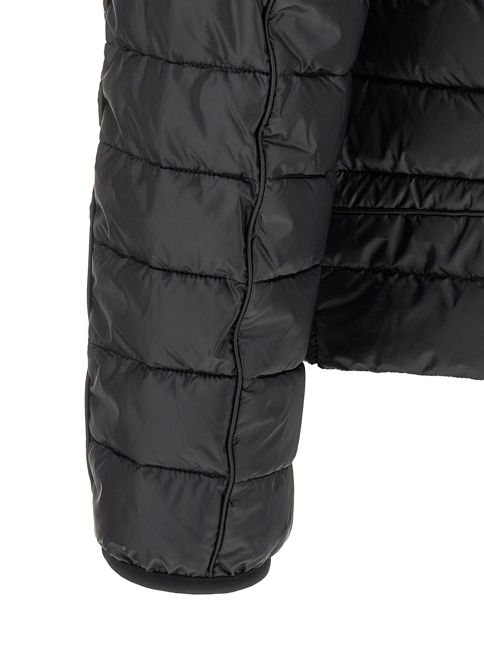 Hooded Puffer Jacket by Diesel for men in polyester black presents a effortlessly chic silhouette, showcasing a sophisticated hooded neckline and premium lightweight, hooded & insulated for a truly effortlessly chic finish.