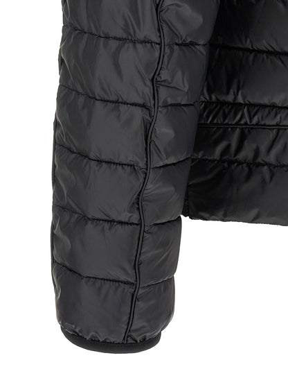 Hooded Puffer Jacket by Diesel for men in polyester black presents a effortlessly chic silhouette, showcasing a sophisticated hooded neckline and premium lightweight, hooded & insulated for a truly effortlessly chic finish.