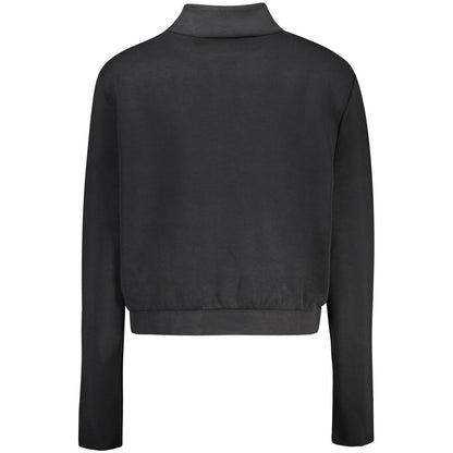 Sweatshirt by Guess Jeans for women in stretch polyester & modal black features an magnificent silhouette, showcasing a sophisticated turtle neckline and detail for a truly magnificent finish.