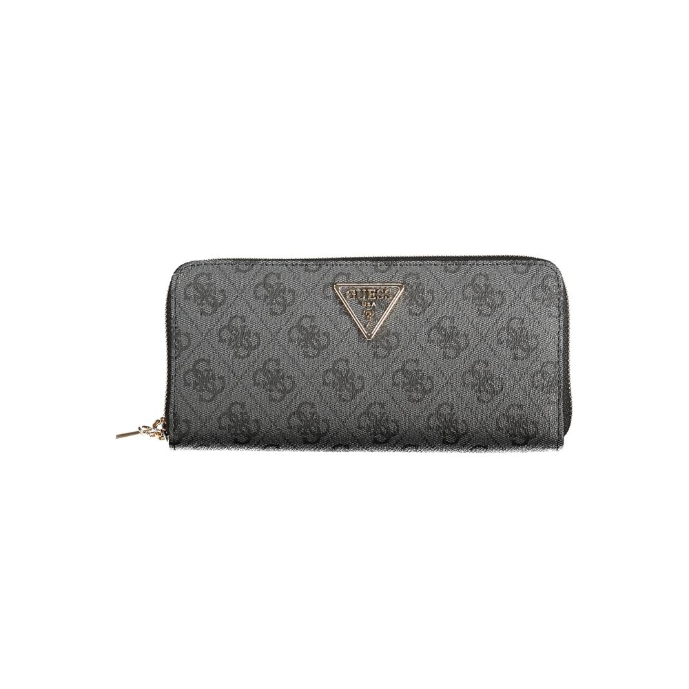 Cardholder Wallet by Guess Jeans for women in polyurethane black presents a refined silhouette, artfully capturing the essence of the Laurel Polyurethane Cardholder Wallet design with sophisticated card-organization for a refined look.