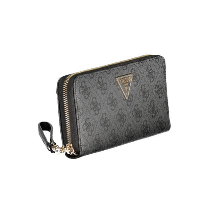 Cardholder Wallet by Guess Jeans for women in polyurethane black features a streamlined silhouette, showcasing the streamlined Laurel Polyurethane Cardholder Wallet design with sophisticated card-organization for a premium look.