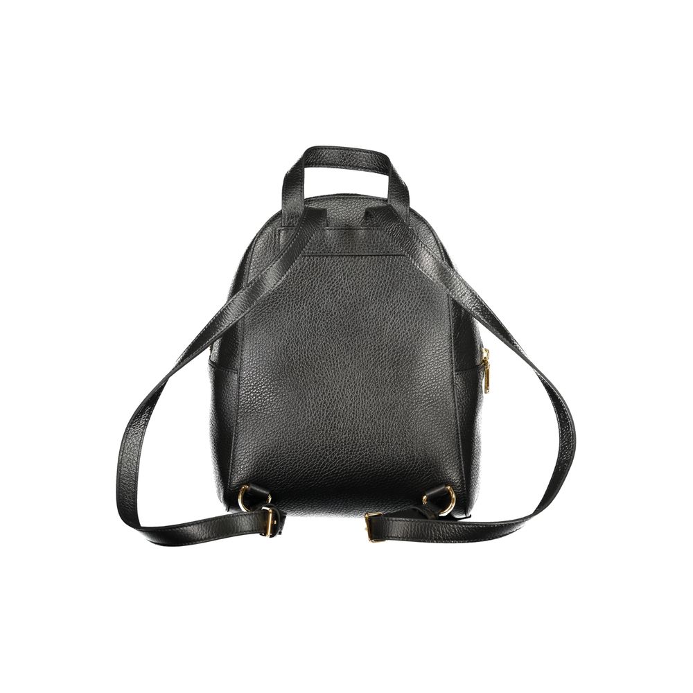 Backpack by Coccinelle for women in leather black & signature features an stately silhouette from the Beat Generation Leather Backpack range, with a secure zipper, ample external-pockets & internal-pockets, and versatile shoulder-strap, backpack-strap, adjustable-strap & handle.